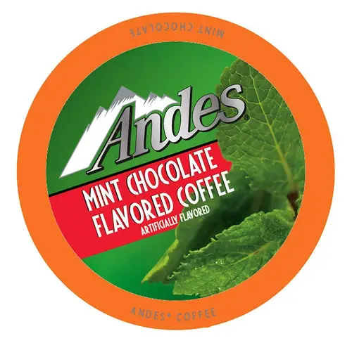 Andes Mint Chocolate Flavored Single Serve Coffee Cups - 12 Count