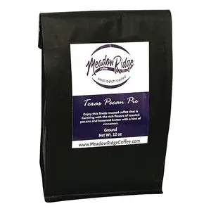 Meadow Ridge Texas Pecan Pie Flavored 100% Arabica Coffee - 12 Ounce Ground