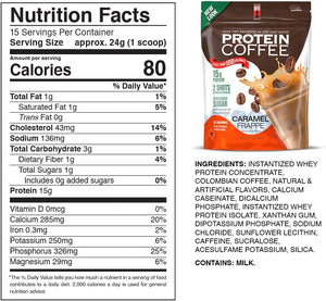 Complete Nutrition Caramel Frappe Coffee - High Protein Keto Freindly - 15 Servings