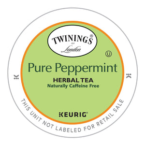 Twinings Peppermint Caffeine Free Herbal Tea Keurig K-Cups - 24 Count