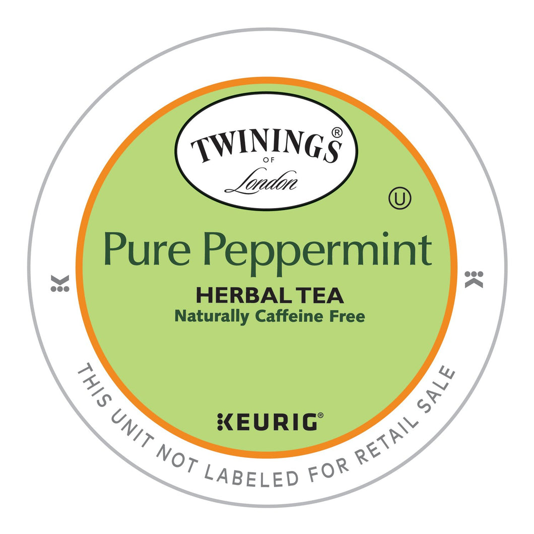 Twinings Peppermint Caffeine Free Herbal Tea Keurig K-Cups - 24 Count