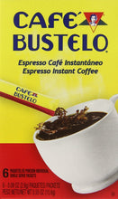 Cafe Bustelo Instant Espresso Coffee Single Serve Packets - 6 Count