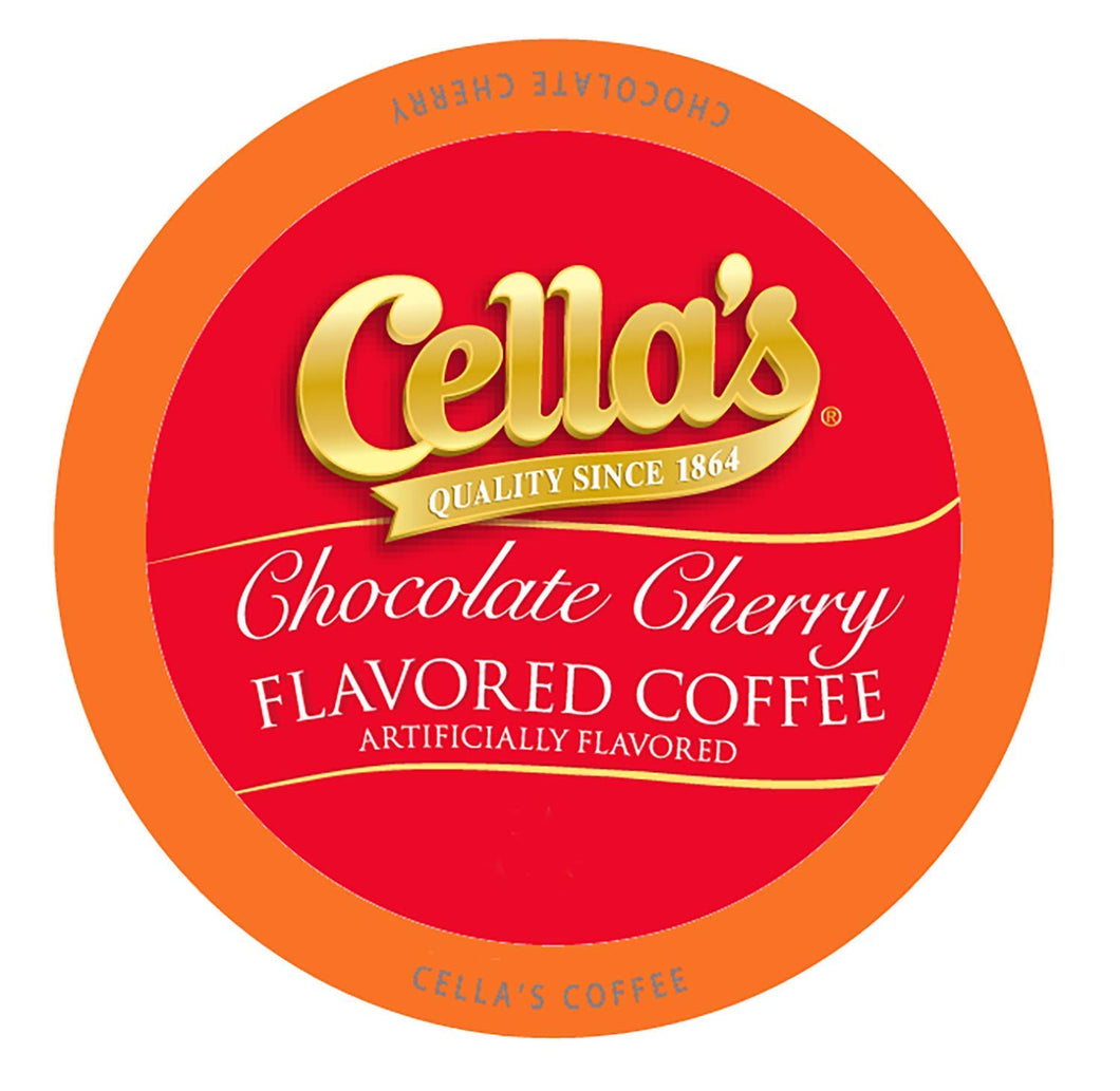 Cella's Chocolate Cherry Flavored Coffee Single Serve Cups - 12 Count