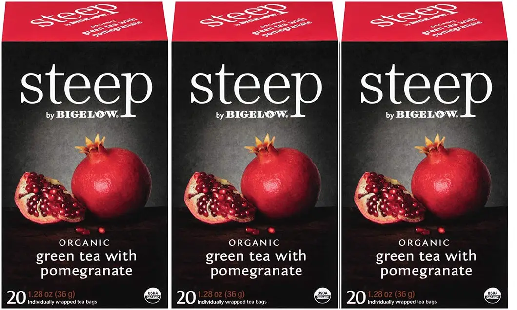 steep Organic Green with Pomegranate Tea - 60 Count