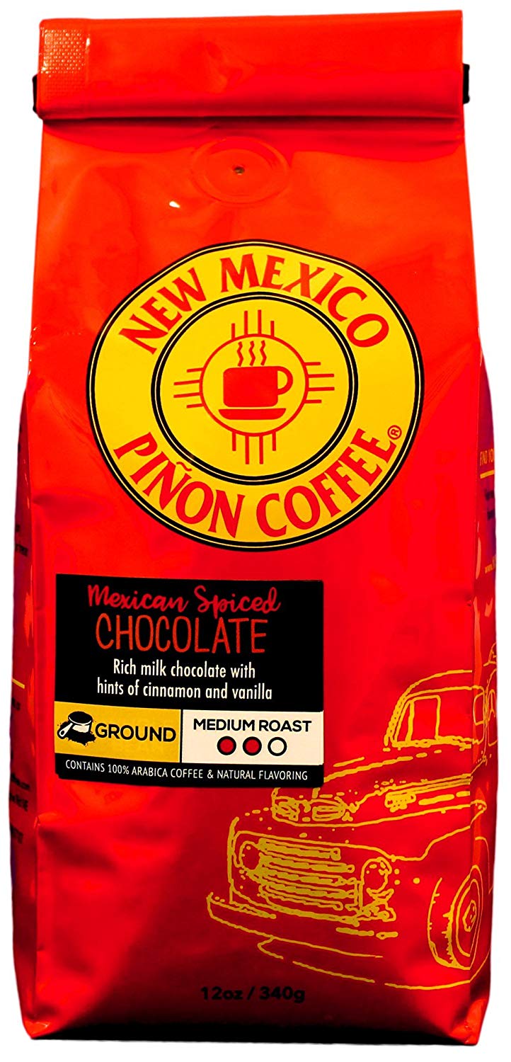 New Mexico Piñon Flavored Coffee - Mexican Spiced Chocolate Ground - 12 ounce