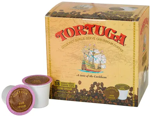 Tortuga Rum Cream Flavored Single Serve Coffee Cups - 18 Count