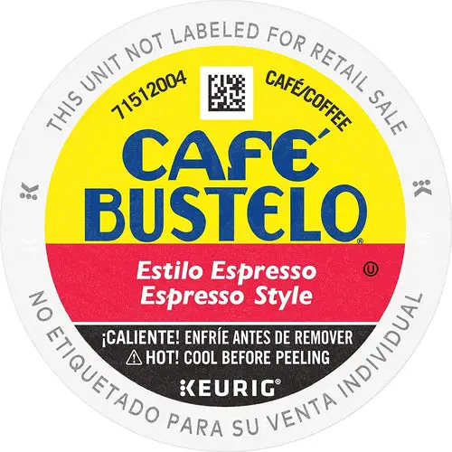 Café Bustelo Espresso Style Dark Roast Coffee K Cups - 12 Count