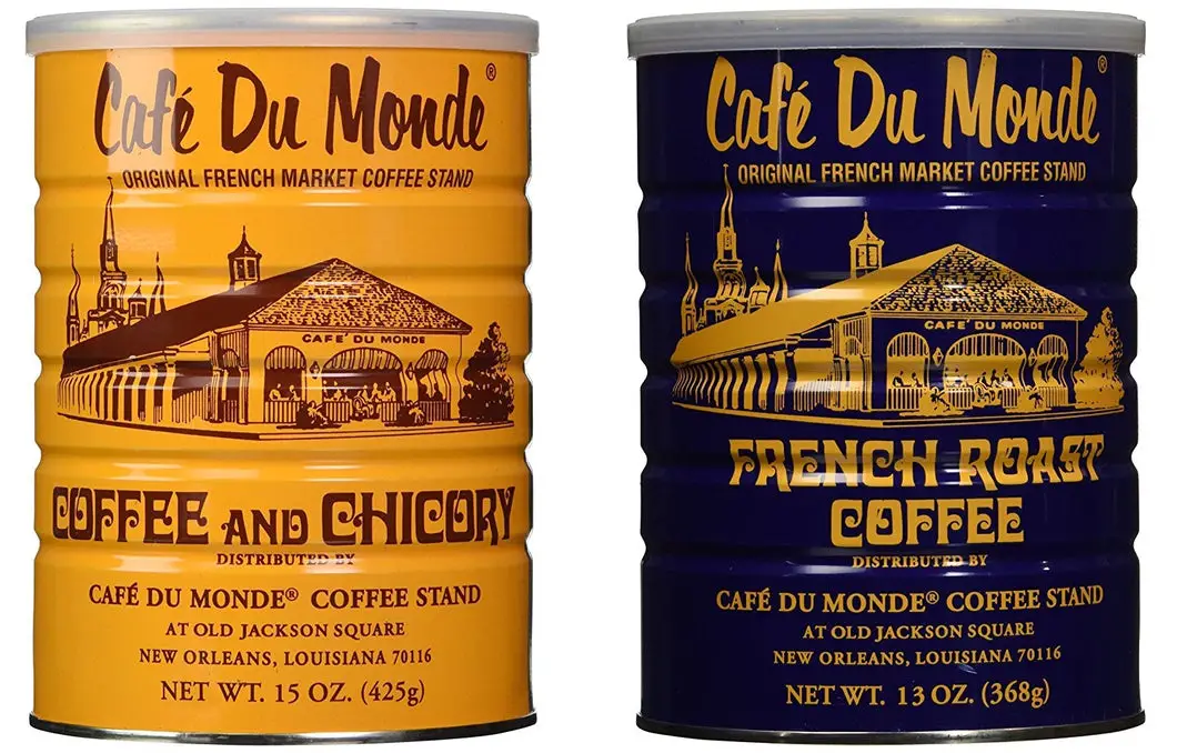 Cafe Du Monde Chickory Coffee and French Roast Ground Bundle
