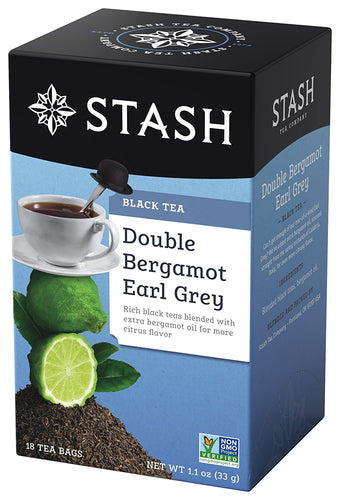 Stash Tea Double Bergamont Earl Grey Black Tea Bags - 18 Count