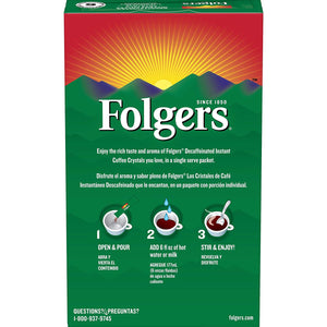 Folgers Classic Decaffeinated Instant Coffee Single Serve Packets - 6 Count