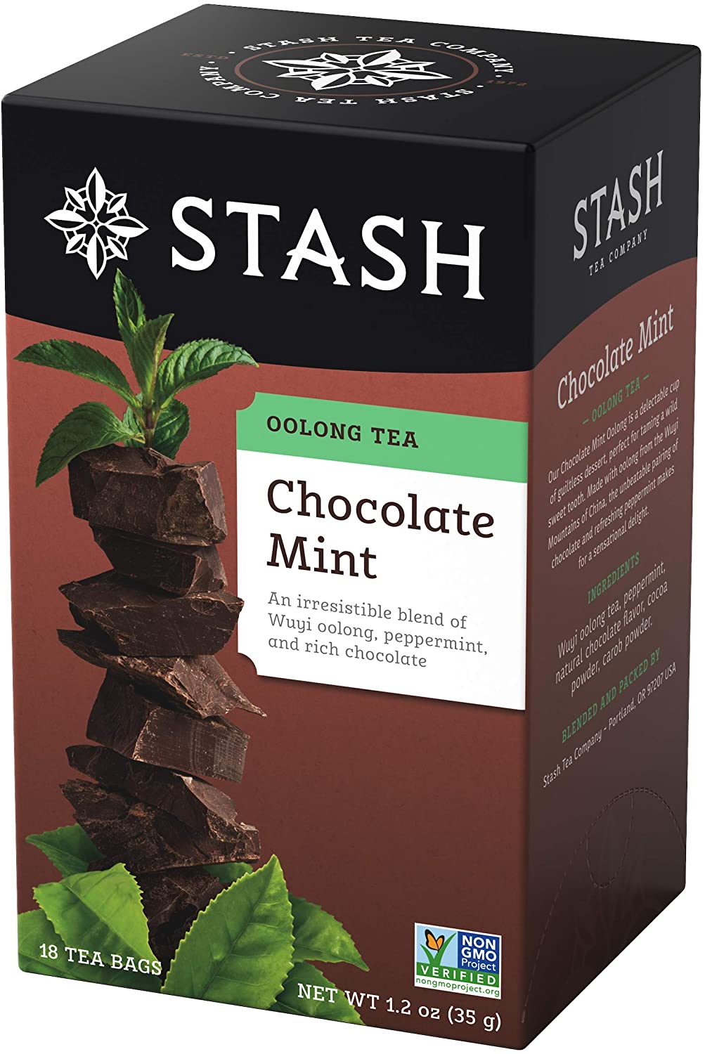 Stash Tea Wuyl Oolong Chocolate Mint Tea Bags - 18 Count