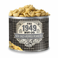 The 1949 Nut Co. Sea Salt and Pepper Virginia Style Peanuts - 10 Ounce (Case of 6)