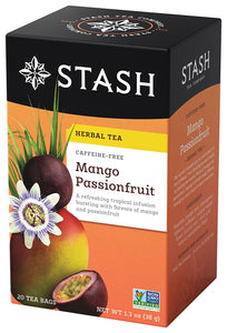 Stash Tea Mango Passionfruit Caffeine Free Herbal Tea Bags - 20 Count
