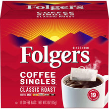 Folgers Coffee Singles Classic Roast Medium Roast Coffee - 19 Count
