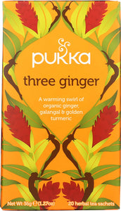 Pukka Organic Tea Three Ginger with Galangal & Turmeric - 20 Count