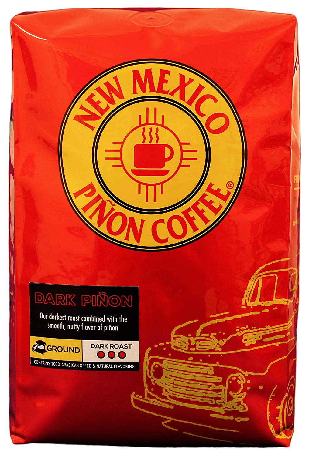 New Mexico Piñon Naturally Flavored Coffee - Dark Piñon Ground - 2 pound