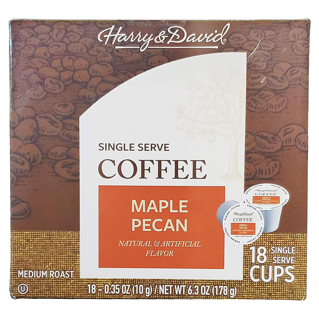Harry & David Maple Pecan Flavored Single Serve Coffee Cups - 18 Count