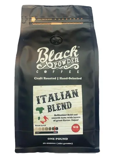 Black Powder Coffee Italian Roast Bold Ground Coffee - 12 Ounce