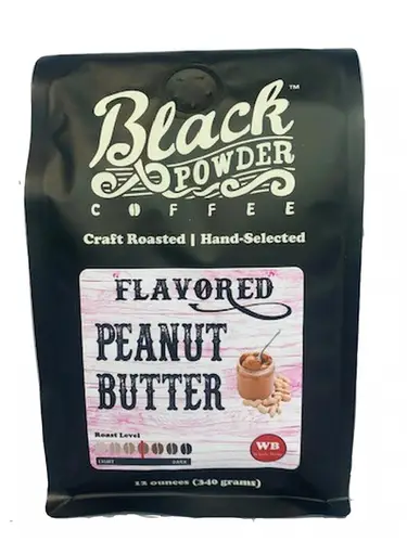 Black Powder Coffee Peanut Butter Flavored Ground Coffee - 12 Ounce