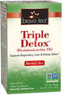 Bravo Tea Triple Detox Caffeine Free Herbal Tea Bags - 20 Count (Case of 6)