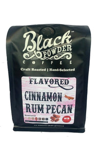 Black Powder Coffee Cinnamon Rum Flavored Ground Coffee - 12 Ounce