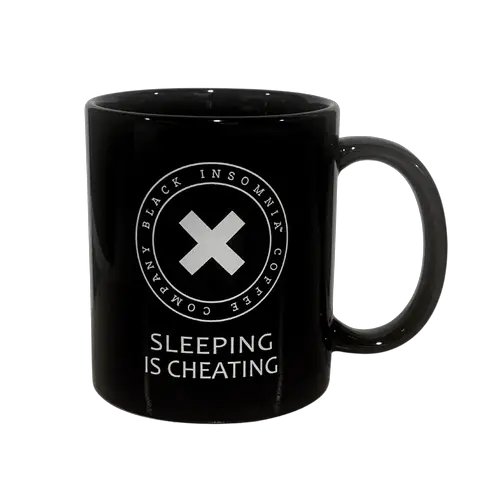 Black Insomnia Coffee Sleeping is Cheating Coffee Mug
