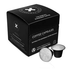Black Insomnia Coffee Nespresso Compatible Highly Caffeinated Capsules - 20 Count