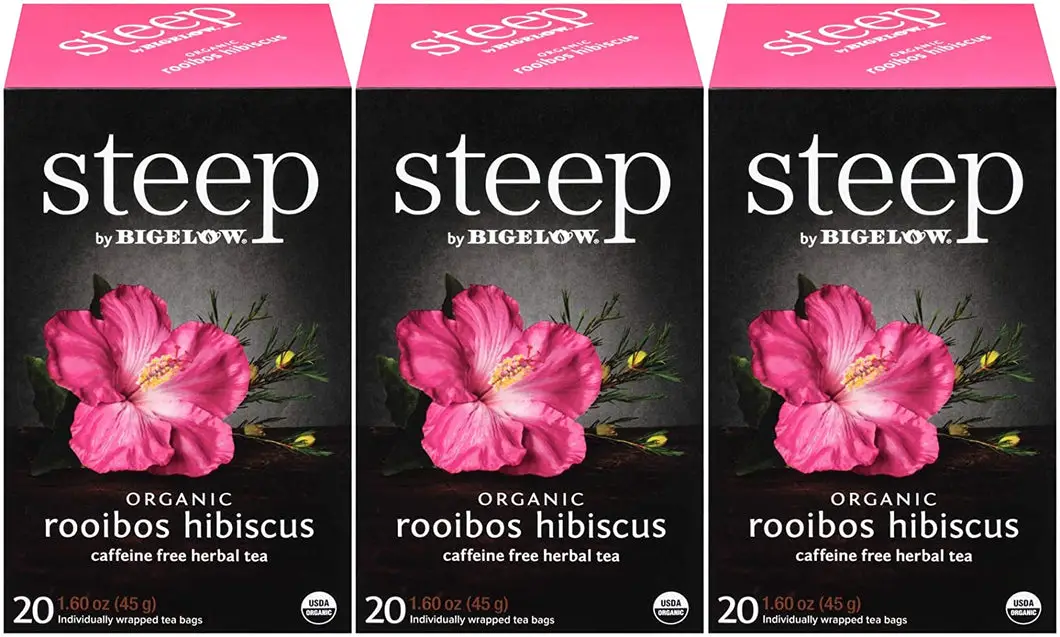 steep Organic Rooibos Hibiscus Herbal Tea - 60 Count