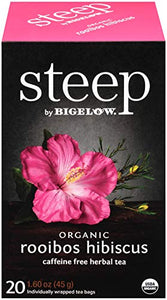 steep Organic Rooibos Hibiscus Herbal Tea - 20 Count