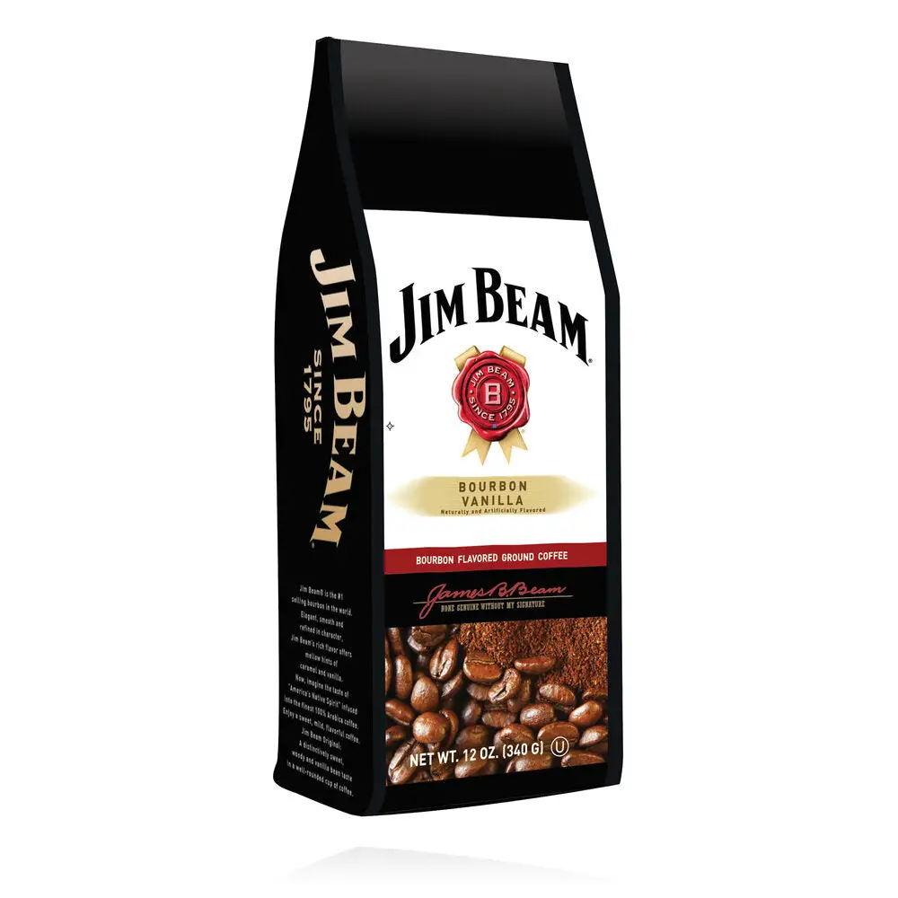 Jim Beam Bourbon Vanilla Flavored Ground Coffee - 12 Ounce