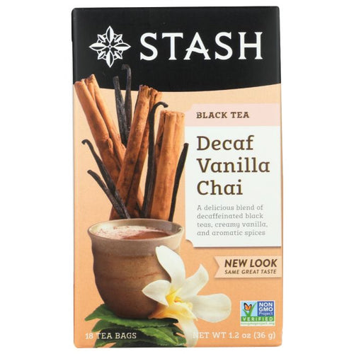 Stash Decaf Vanilla Chai Black Tea Bags - 18 Count