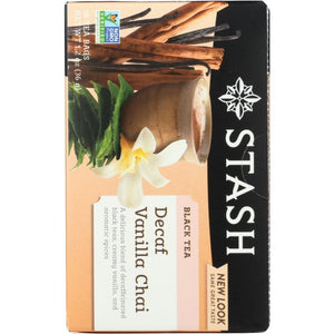 Stash Decaf Vanilla Chai Black Tea Bags - 18 Count