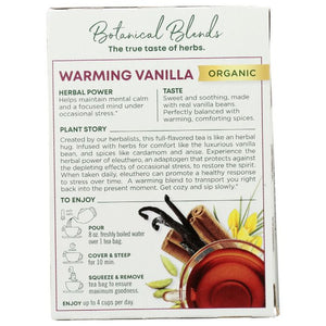 Traditional Medicinals Botanical Blends Warming Vanilla Herbal Tea - 14 Count