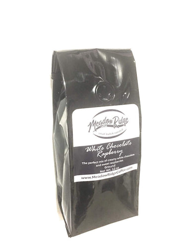 Meadow Ridge White Chocolate Raspberry Flavored 100% Arabica Coffee - 12 Ounce Ground