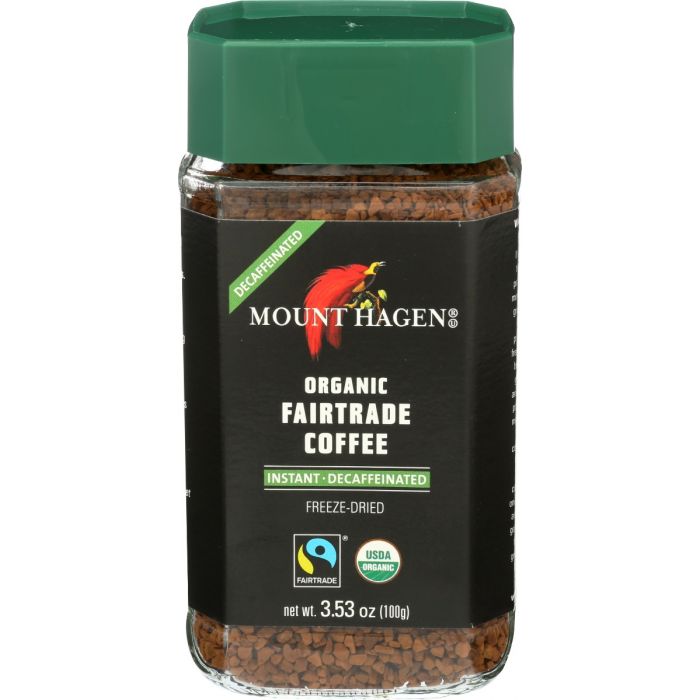 Mount Hagen Organic Freeze Dried Instant Decaf Coffee, 3.53 oz (Pack of 6)