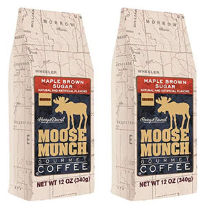 Moose Munch Maple Brown Sugar Flavored Ground Coffee - 12 Ounce