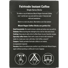 Mount Hagen Organic Instant Regular Coffee Single Serve Sticks - 25 Count