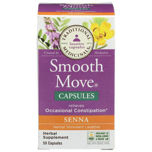 Traditional Medicinals Smooth Move Senna Capsules - 50 Count