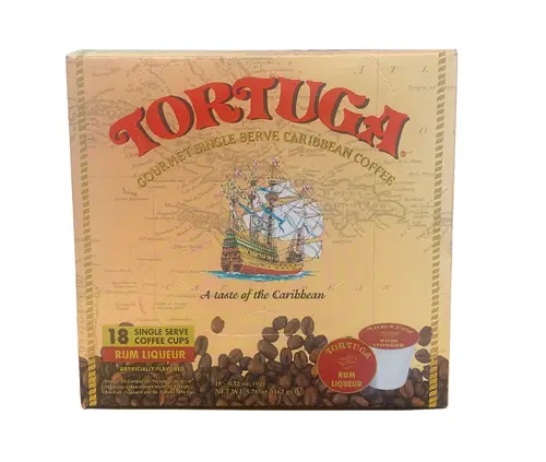 Tortuga Rum Liqueur Flavored Single Serve Coffee Cups